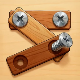 Symbol von Wood Screw－Nuts & Bolts Puzzle